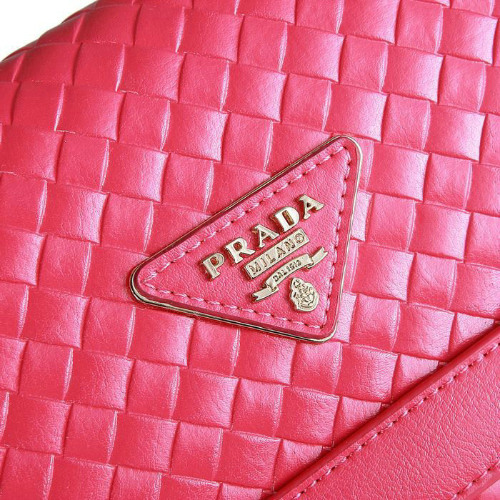 2014 Prada  sheepskin leather shoulder bag T3838 red